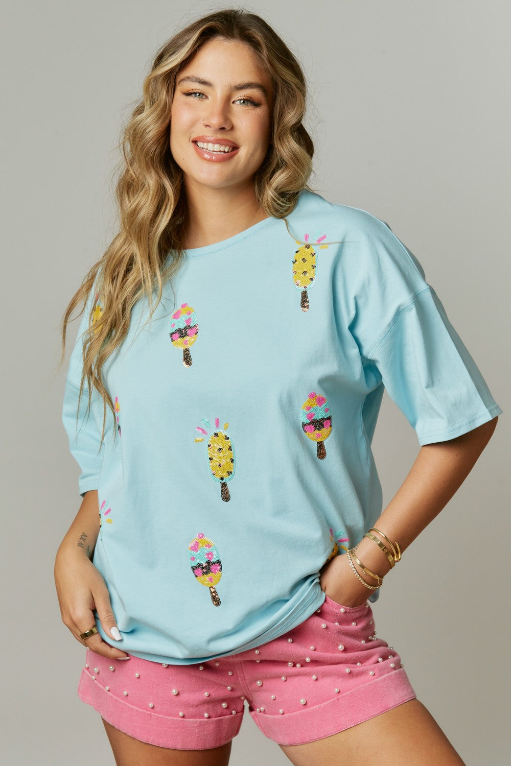 Popsicle Sequin Patch Tee