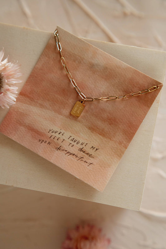 Pure Joy Mini Tag Necklace