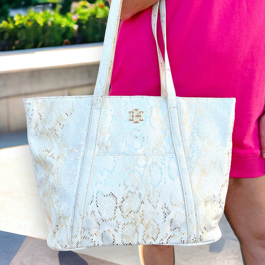 Darla Tote METALLIC CREAM