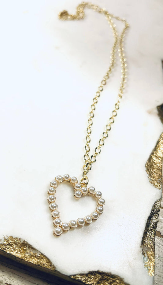 Pearl Heart Necklace