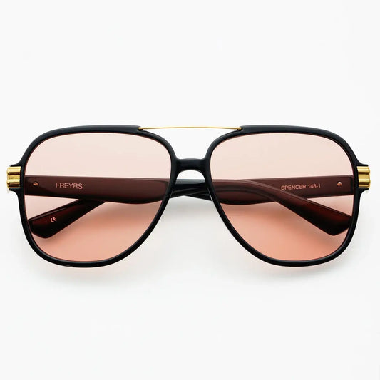 Spencer Black Pink Sunglasses: Black / Pink