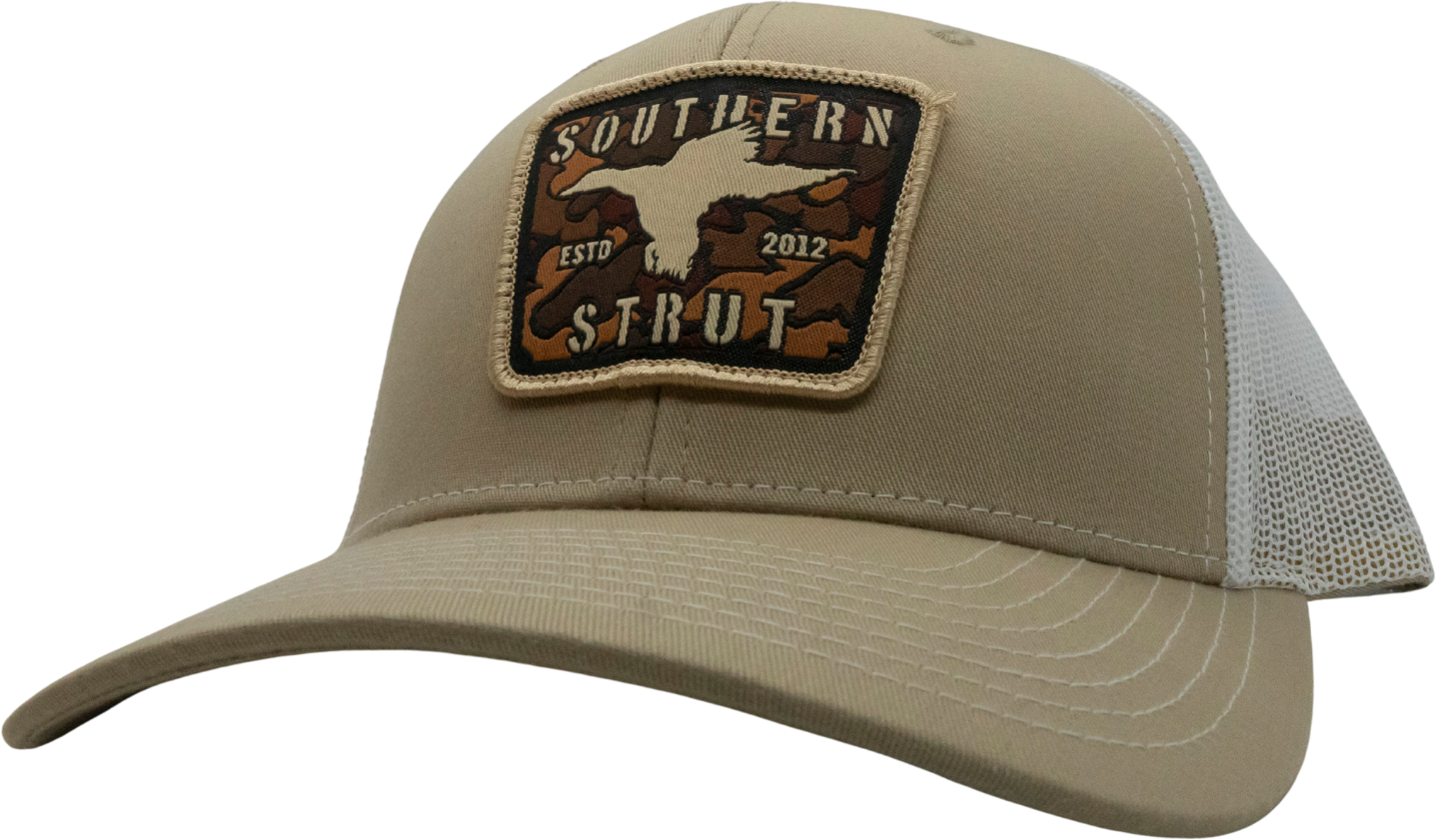 Camo Duck Woven Patch Trucker Hat