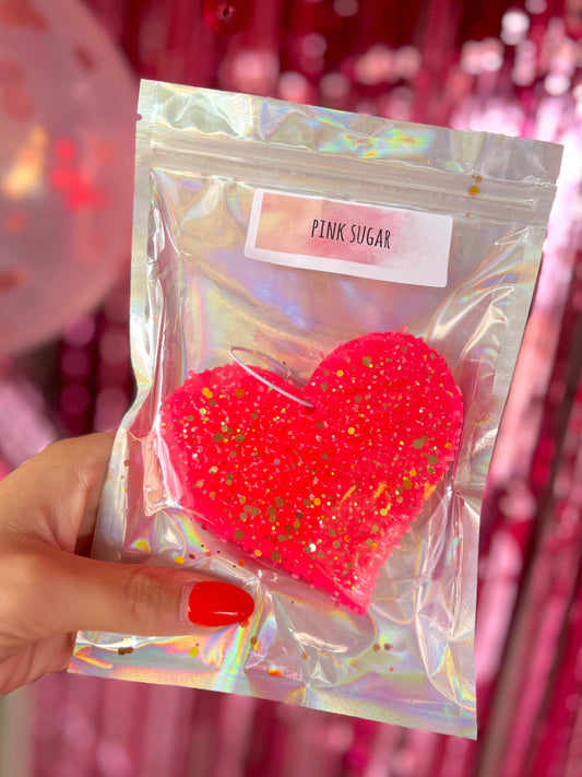 Hot Pink Heart Freshie: Pink Sugar