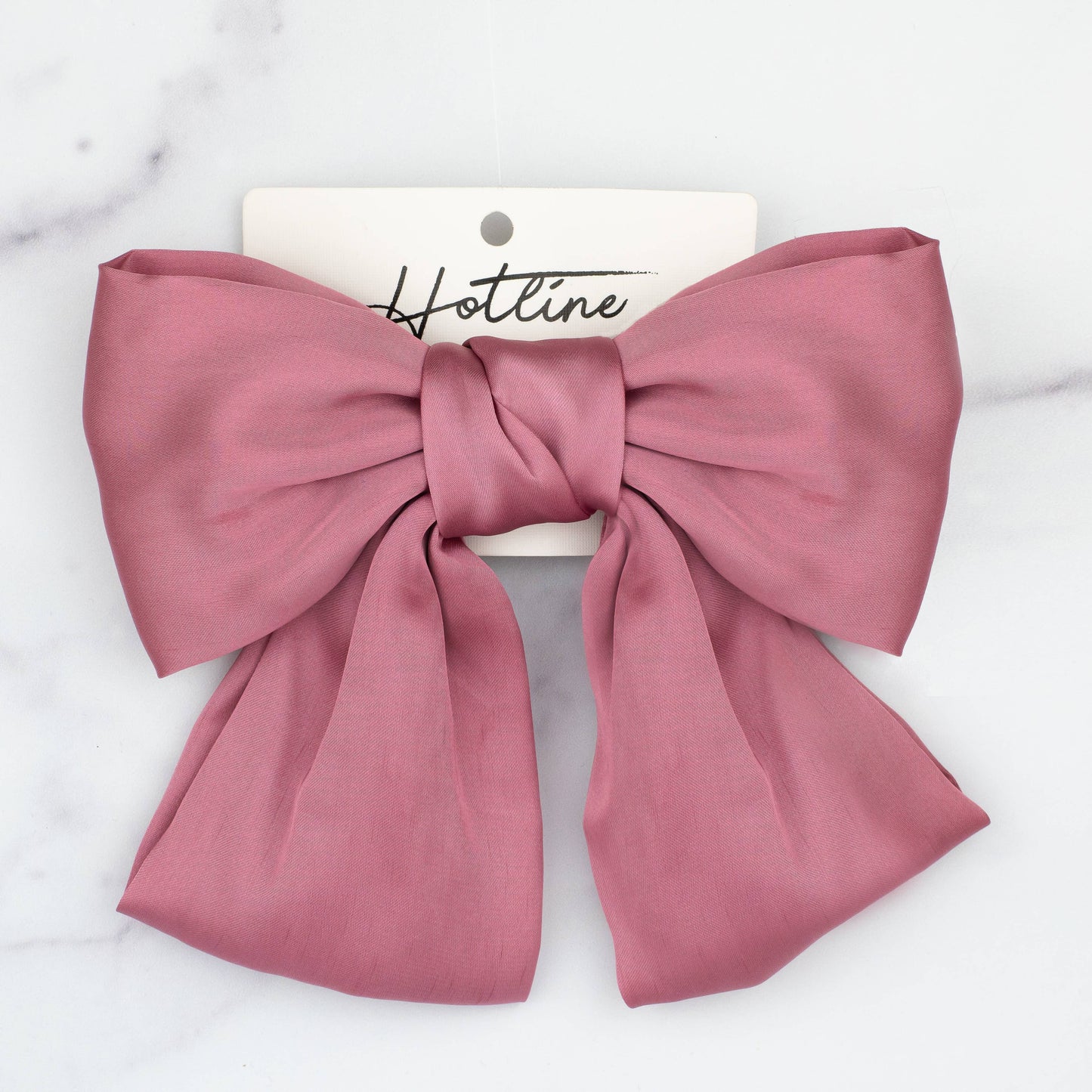 Oversized Bow Barrette in Mauve