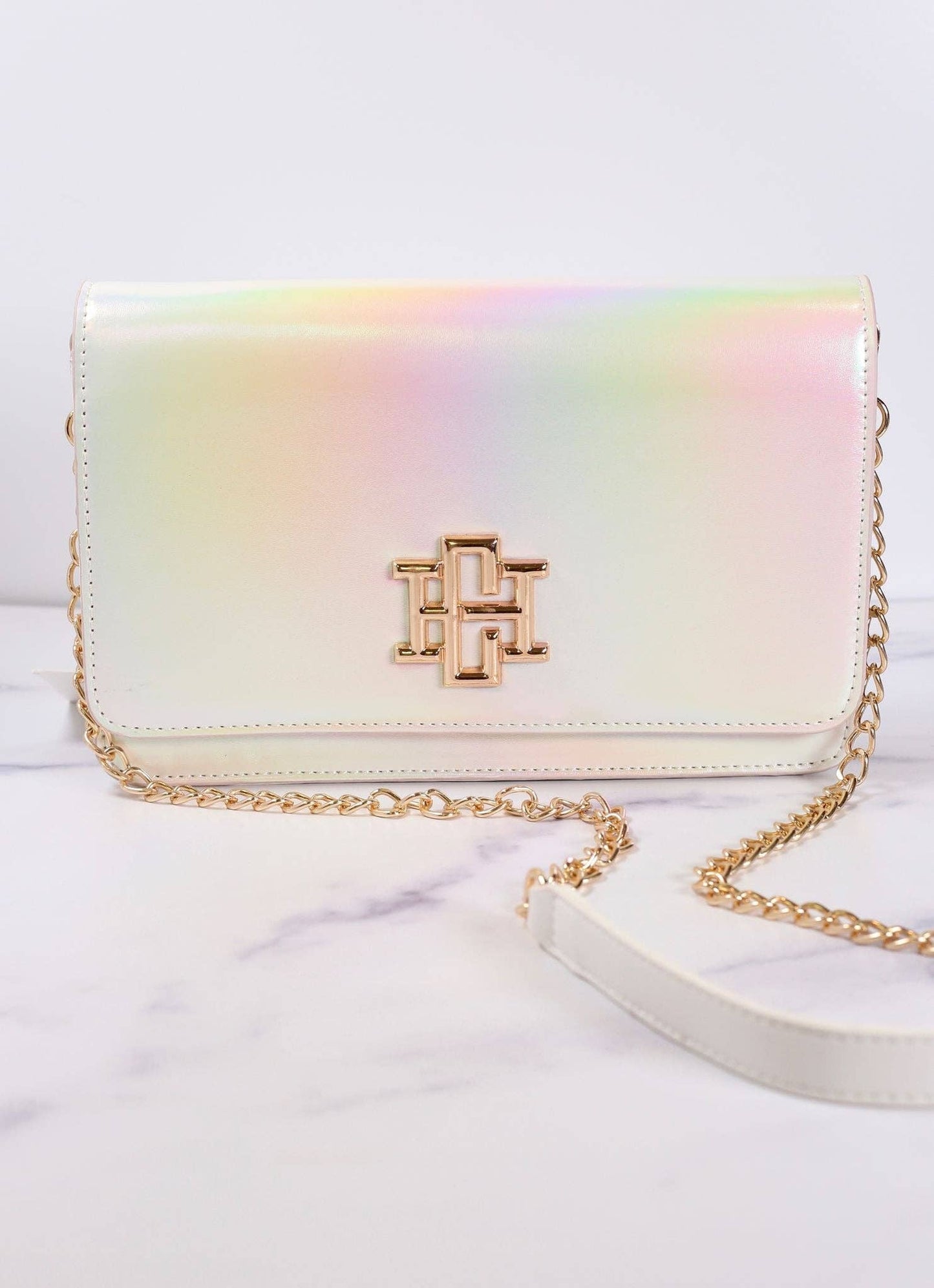 Bryn Crossbody with Card Slots (White Opal)