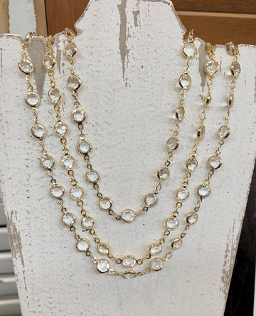 Clear Dot Chain Necklace