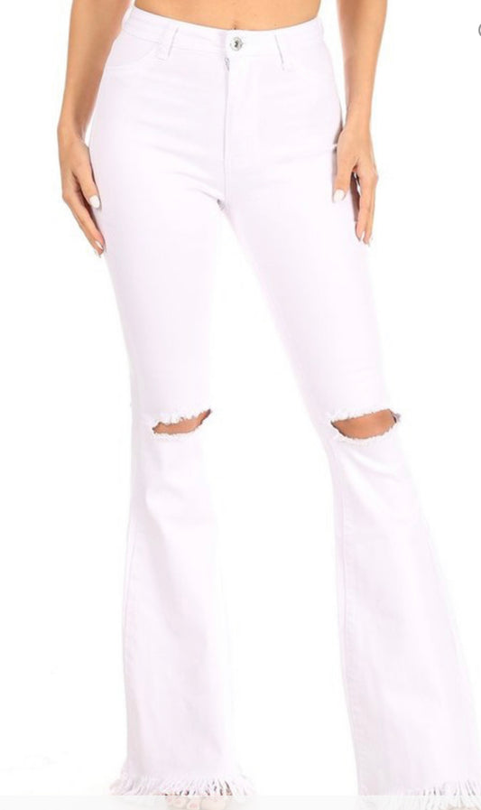 White Flare Jeans