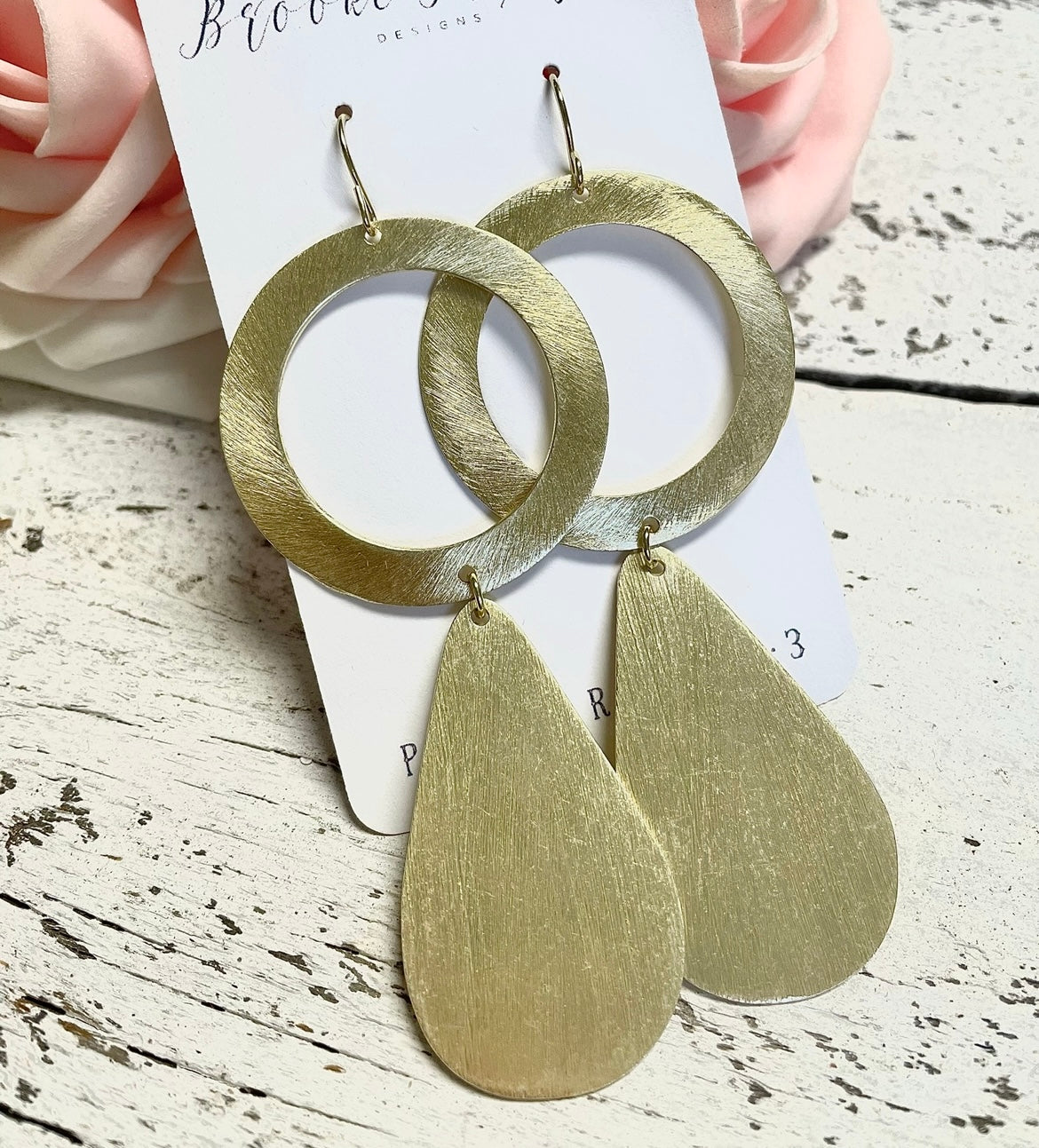 Circle + Teardrop Earrings