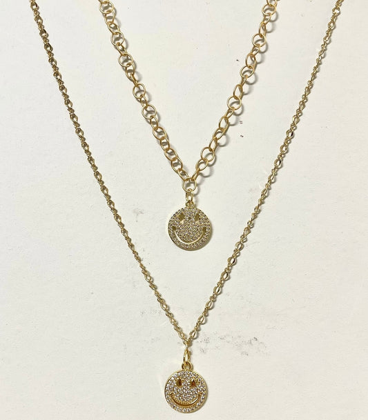 Pave Smiley Necklaces