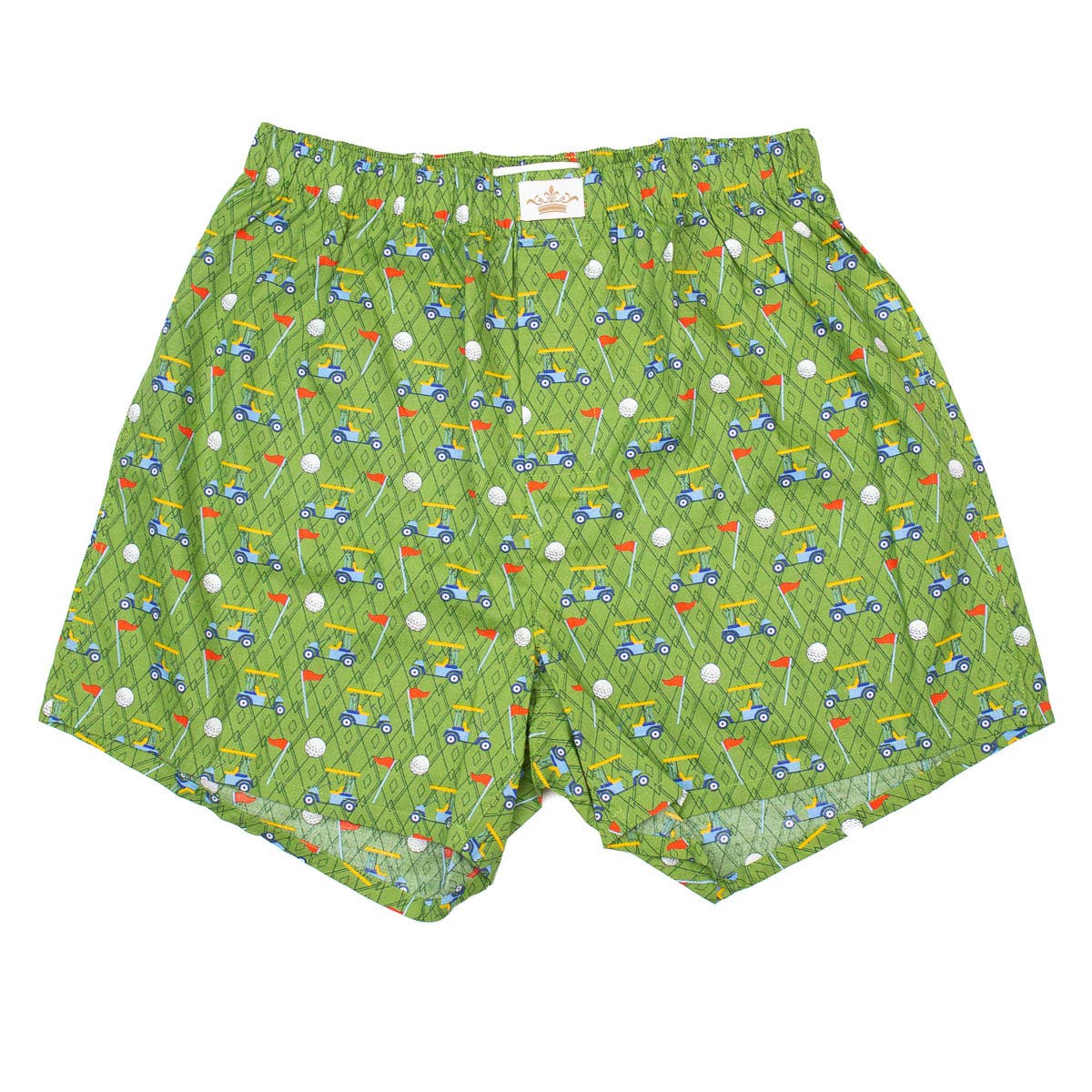 Men's Golf Boxers: Green/Red/Yellow