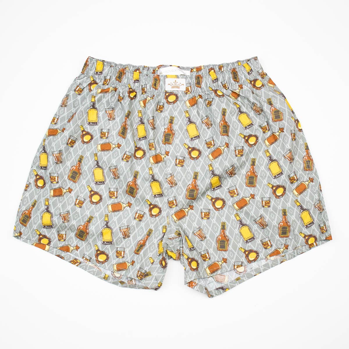 Men's On The Rocks Boxers: Gray/Brown