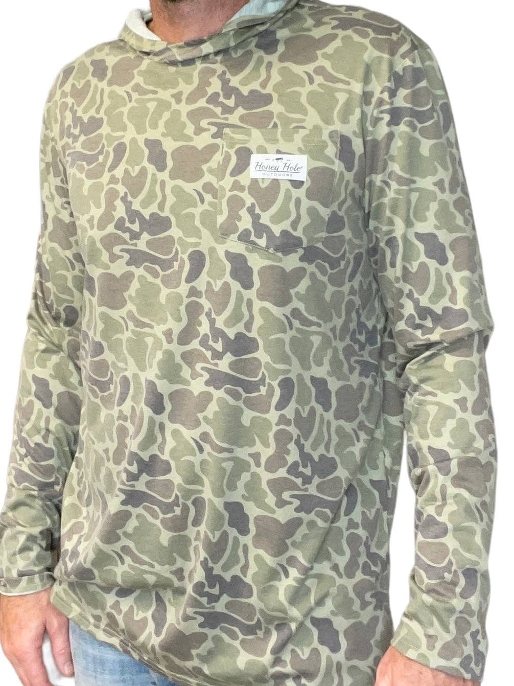 Woodland Camo Long Sleeve Performance