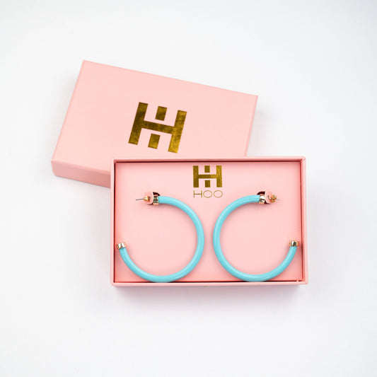 Turquoise Hoo Hoops