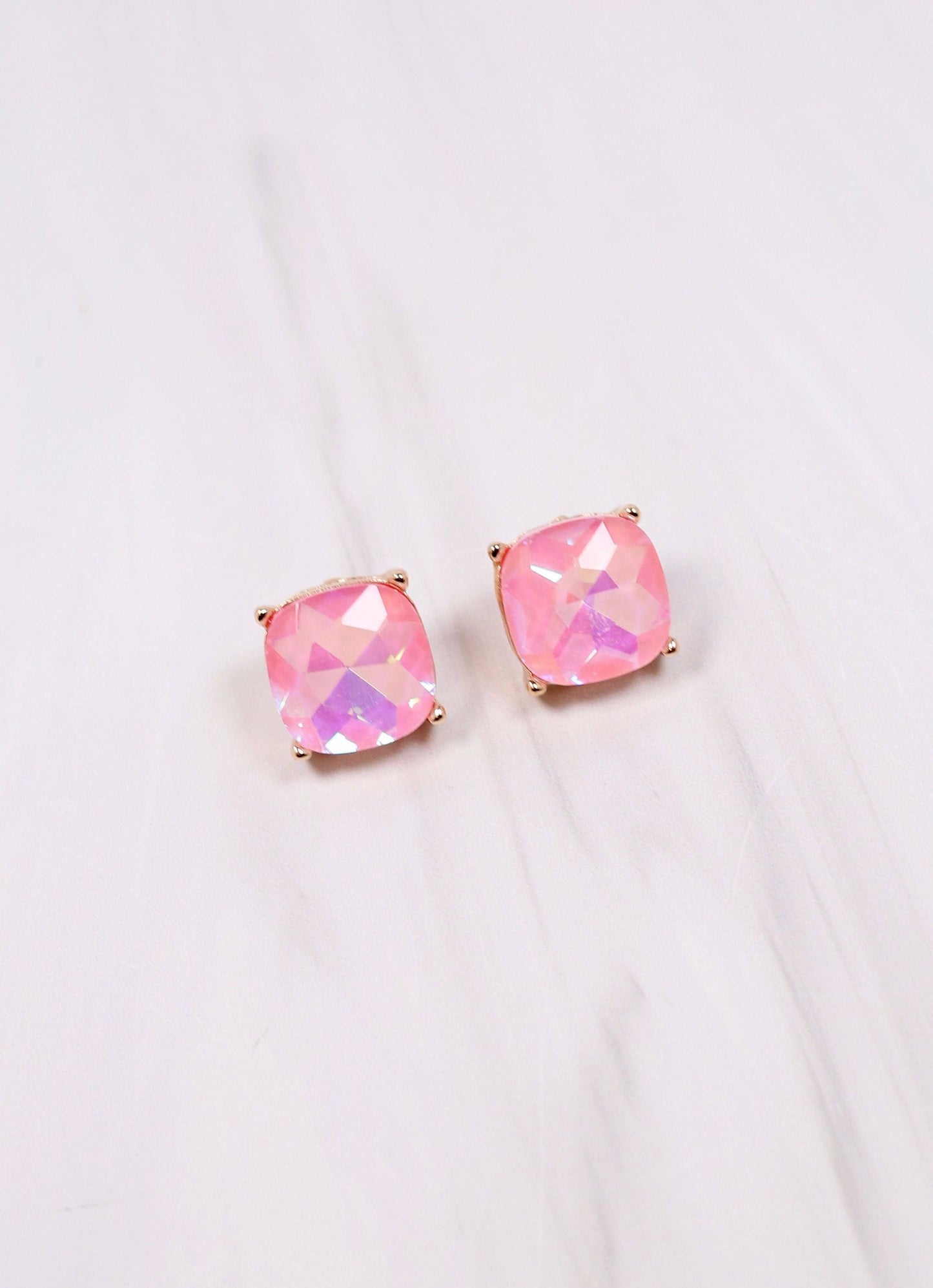 Julien Stone Stud Earring PINK OPAL