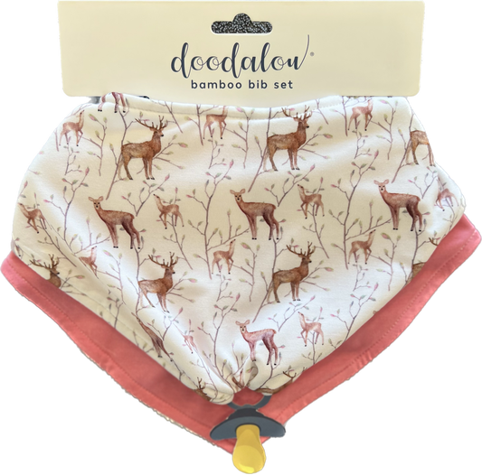 Bamboo Bandana Baby Bib Combo - Oh Deer