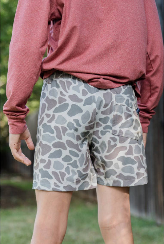 Boy's Everyday Shorts - Deer Camo/Grey